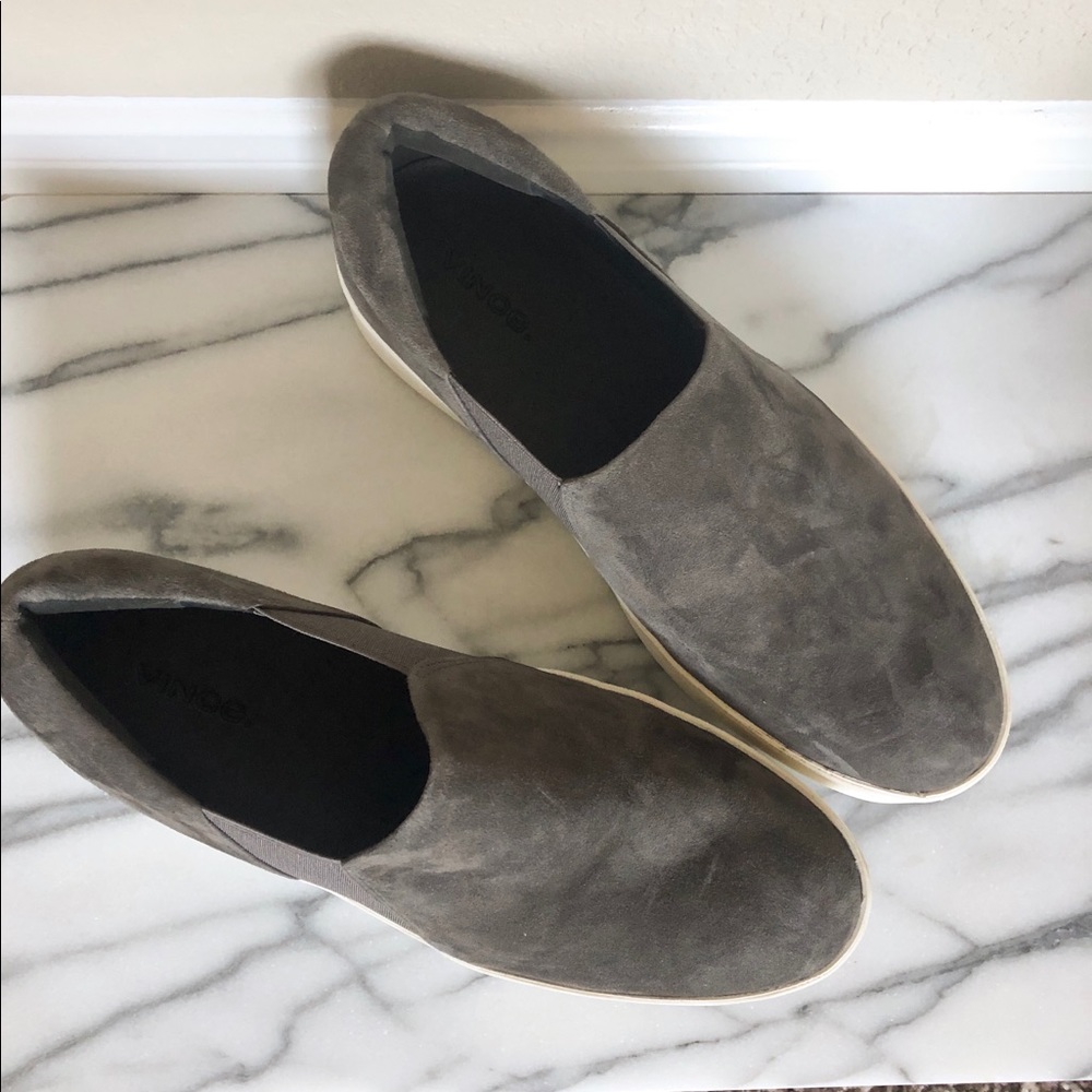 Vince Warren Platform Slip On Sneaker - Grey